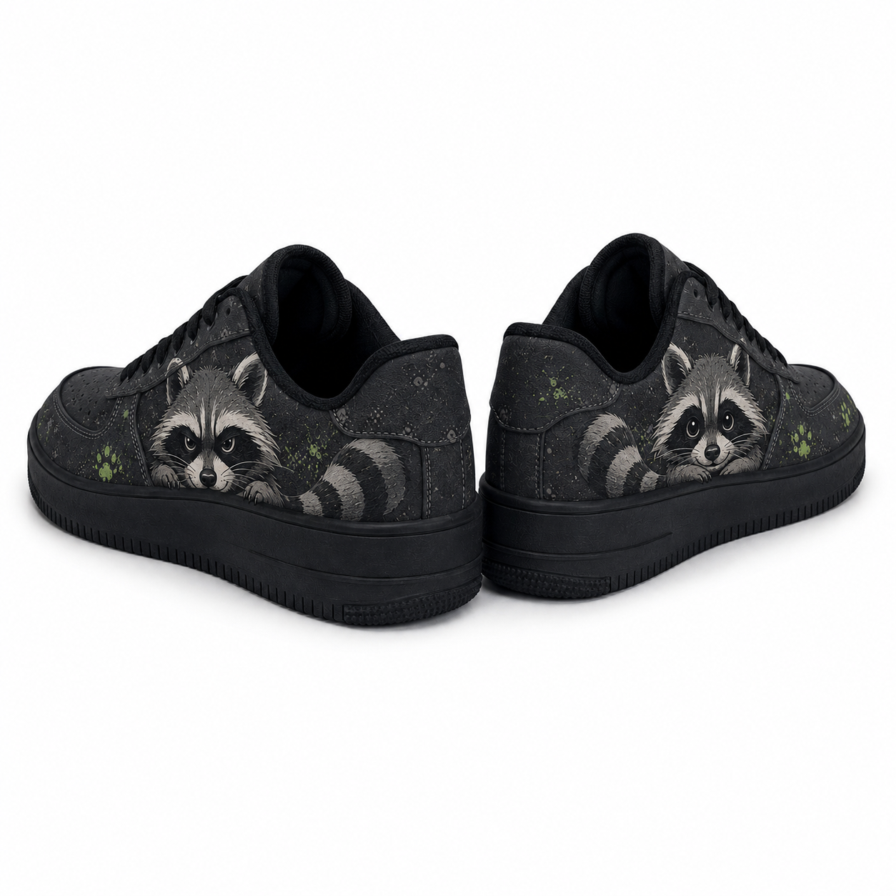 Playful Raccoon Casual Platform Sneakers