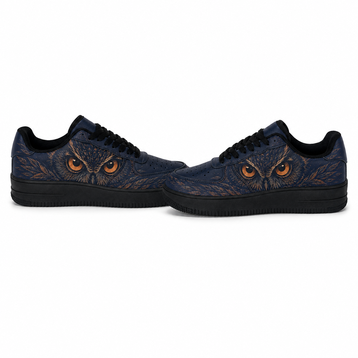 Midnight Owl Casual Platform Sneakers