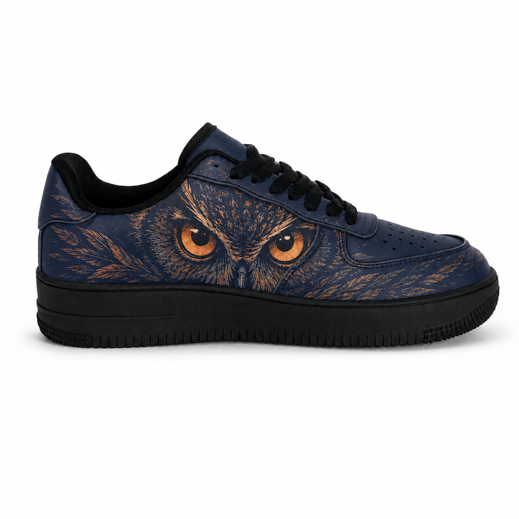Midnight Owl Casual Platform Sneakers