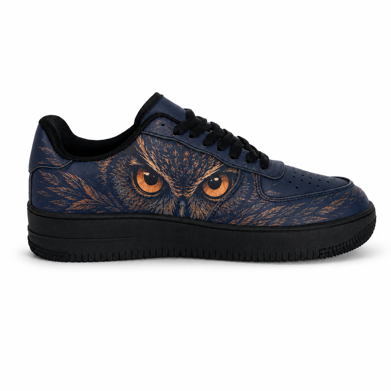 Midnight Owl Casual Platform Sneakers