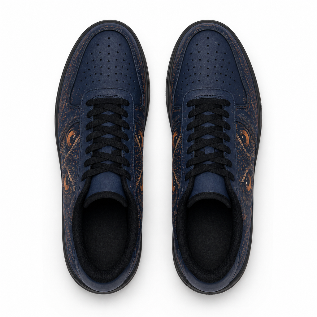 Midnight Owl Casual Platform Sneakers