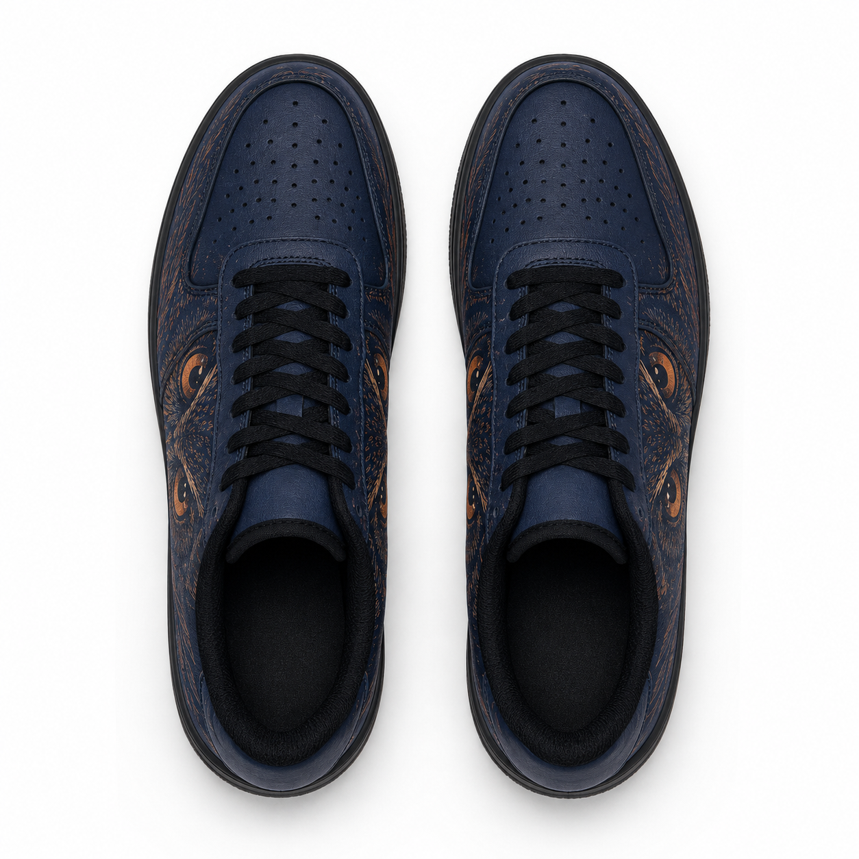 Midnight Owl Casual Platform Sneakers