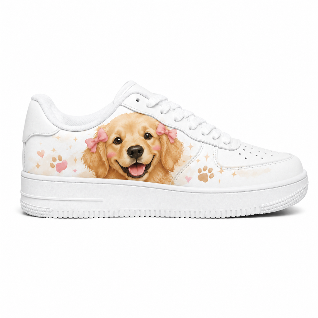 Little Golden Retriever Flat Shoes