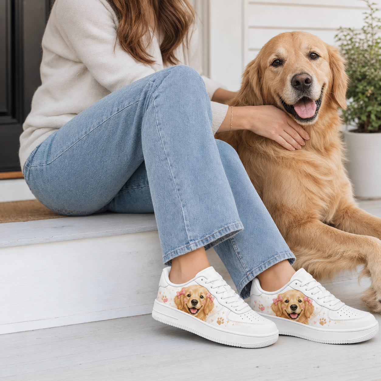 Little Golden Retriever Flat Shoes