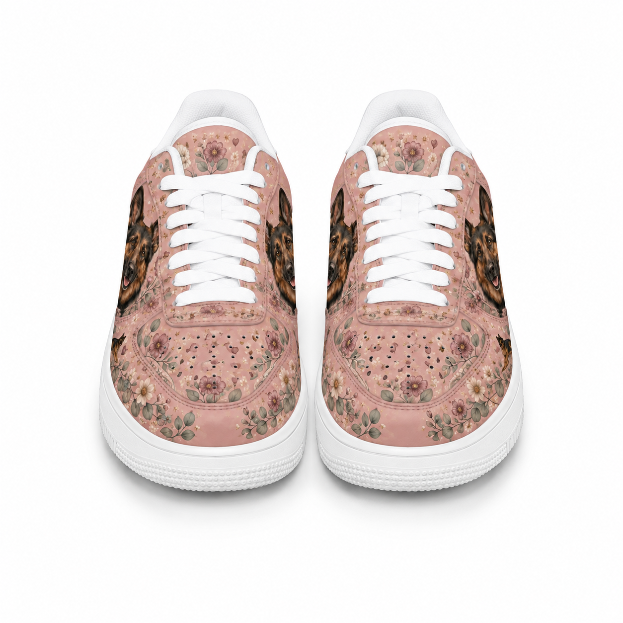 German Shepherd Mom Pink Paisley Sneakers – GSD Gift for Women