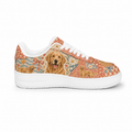 Golden Retriever Mom Boho Floral Sneakers – Goldie Gift for Women