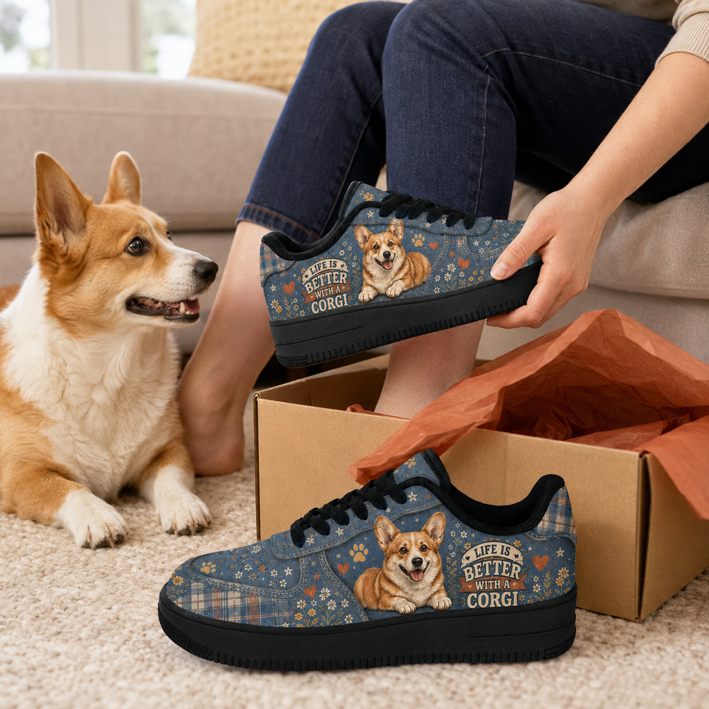 Corgi flat shoes