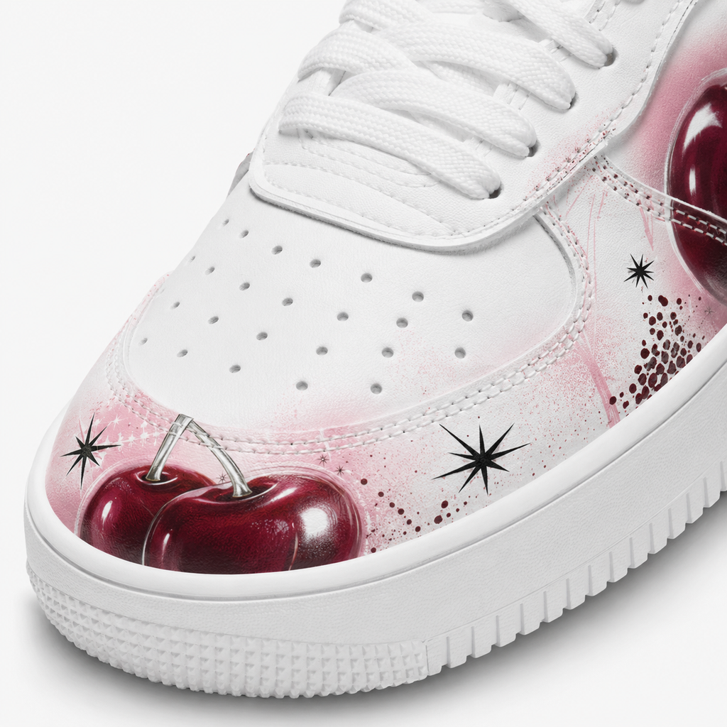 Women's cherry-patterned shoes