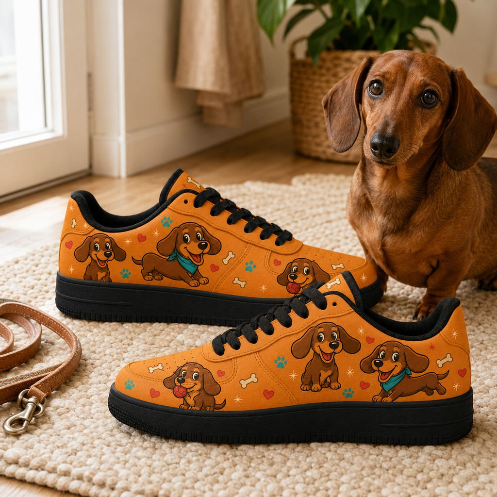 Dachshund dog flat shoes
