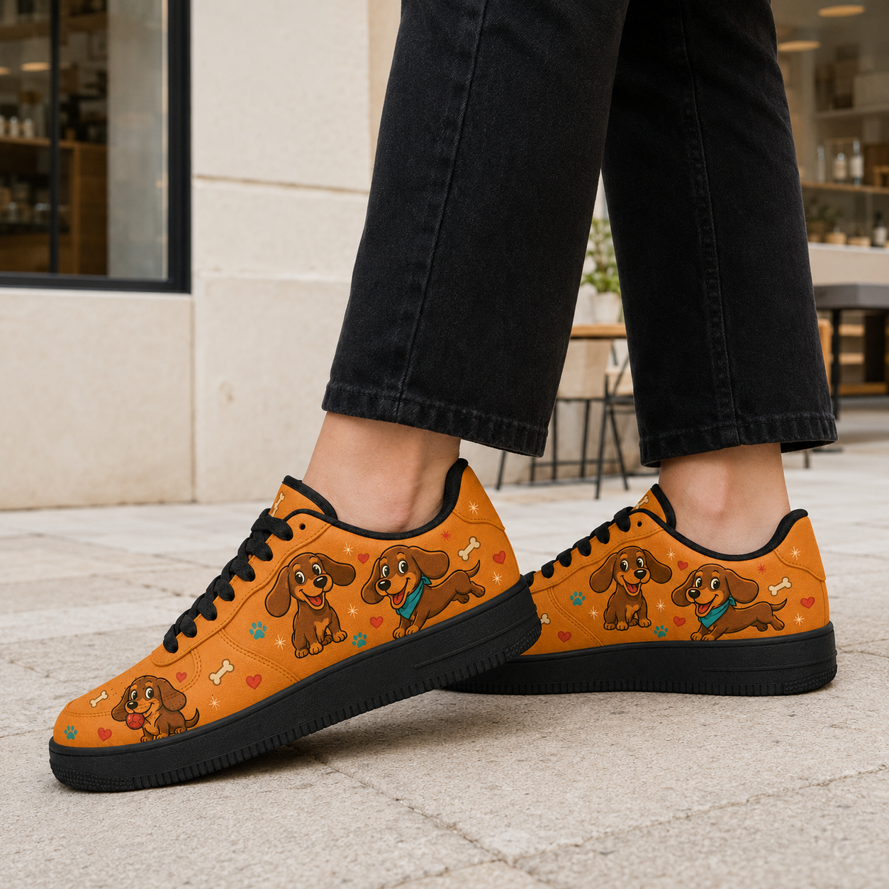 Dachshund dog flat shoes